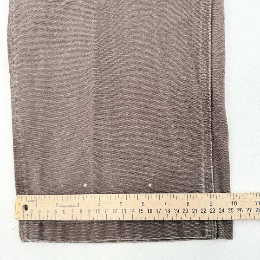 Vintage Carhartt Carpenter Pants Men 38X28 Dark Brown Dungaree Fit B11 DKB Work